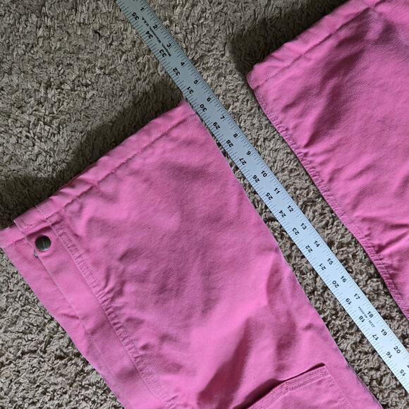 Carhartt Womens Pink Insulated Overalls Bib Utility Work Wear 8x32 - Picture 11 of 13